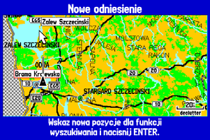 Tryb Morski > Wyszukiwanie obiektu 3. W liście rezultatów wyszukiwania podświetl wybrany obiekt i naciśnij przycisk Enter. Aby wyszukać obiekt względem innej pozycji: 1. Naciśnij przycisk Find. 2.