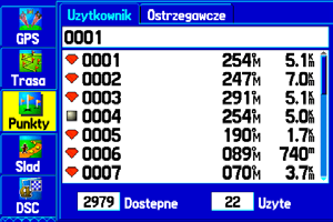 5. Aby zmienić pozycję odniesienia, względem której chcesz zaprojektować nowy waypoint, podświetl pole Z (From) i naciśnij ENTER. 6. Wybierz punkt, względem którego chcesz zaprojektować nowy waypoint.