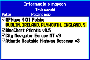 Ekrany Trybu Morskiego> Ekran Mapy Ustawienia Ekranu Mapy Użyj opcji Ustawienia Mapy aby ustawić jak są wyświetlane detale na Ekranie Mapy. Aby zmienić opcje ustawień mapy: 1.