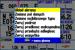 Ekran Danych Pozycji Ekran Danych Pozycji daje szybki dostęp do ważnych i przydatnych danych jakie możesz wyświetlić podczas nawigacji w Trybie Morskim.