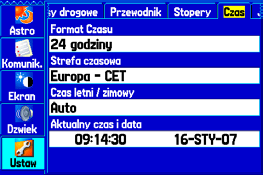 Menu Główne > Zakładka Ustawienia Rekalkulacja Przy Zejściu z Trasy (Off-Route Recalculation) - pozwala określić, czy urządzenie przed automatycznym przeliczeniem trasy, ma się zapytać o zgodę