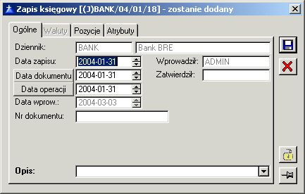 Rys. 9.139 Zapis księgowy, zakładka Waluty. Na zakładce tej pokazane jest konto walutowe powiązane z kontem złotówkowym.