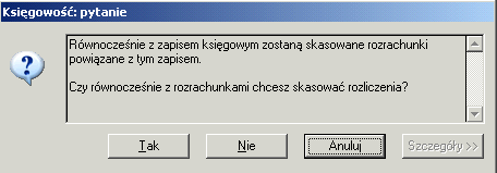 Rys. 9.143 Potwierdzenie przeniesienia zapisów z bufora do KG. Po zatwierdzeniu rozpocznie się proces przenoszenia zapisów. Po jego zakończeniu zostanie otworzona tabelka z przeniesionymi zapisami.