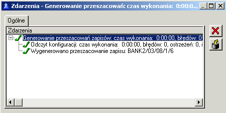 Z listy zapisy/konta, wybrać te, które mają zostać przeszacowane i nacisnąć przycisk: [Dokonaj przeszacowania].