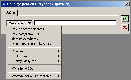 Rys. 9.18 Deklaracja CIT 2. W oknie deklaracji moŝna edytować niektóre pole. Są one wyświetlone na niebiesko. Edycja następuje po zaznaczeniu takiego pola i naciśnięciu lewego klawisza myszy. Rys. 9.19 Edytowane pole: Przychody spoza RP.