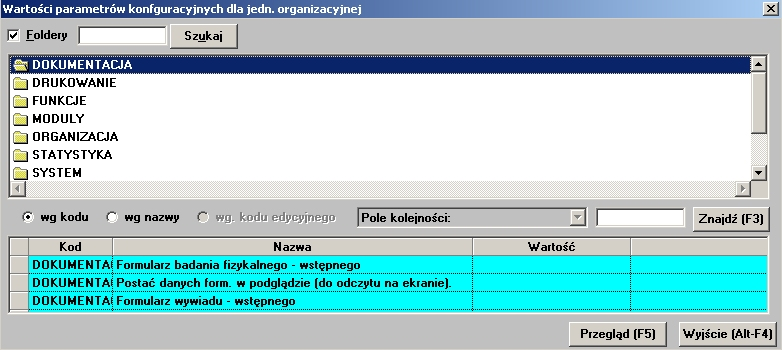 Nowe hasło musimy wpisać dwa razy w polach Hasło i Powtórka hasła. Jeżeli oba hasła będą identyczne hasło zostanie zmienione. 4.11.2 Parametry Lokalizacja: Konfiguracja>Parametry>.