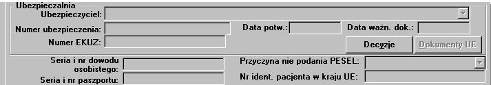 4.2.5 Pacjent z kraju należącego do UE Lokalizacja: Menu Skorowidz>Przycisk Poleceń [Przegląd F5] Każde państwo Wspólnoty posiada własny system ubezpieczenia zdrowotnego, a tym samym decyduje - kto