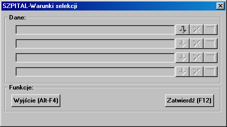 4.6.1.1.1 Warunki selekcji - dodatkowe Okno pozwala wybrać kilka (do czterech) utworzonych wcześniej warunków.