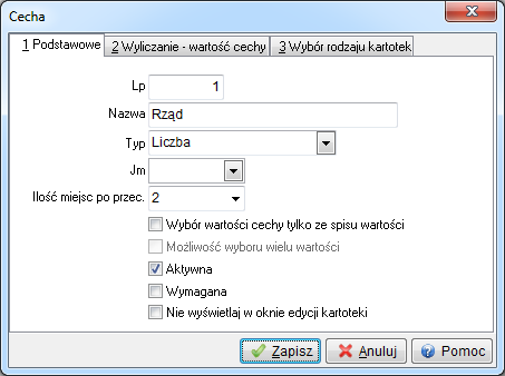 Uwzględniaj cenę przy wyliczaniu automatycznym parametr umożliwia włączenie mechanizmu obliczania ceny sprzedaży na podstawie pola Rodzaj oraz pola Domyślny parametr przy określaniu ceny podczas