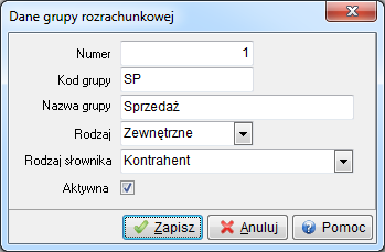 1.13.11 Grupy rozrachunków Zadaniem grup rozrachunków jest rozdzielanie dokumentów, np. dokumentów zakupowych od sprzedażowych. Zwiększa się w ten sposób kontrolę nad rozrachunkami.