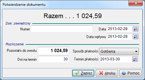 wykorzystywany jest do obliczenia podatku VAT, natomiast kurs waluty wybierany na zakładce Waluta wykorzystywany jest do obliczenia podatku dochodowego.