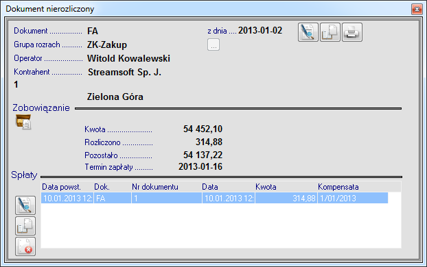 Kolumny do sortowania wybiera się poprzez zaznaczenie myszką odpowiednich parametrów. Ważna jest tu kolejność zaznaczania. Jeśli pierwszy odhaczony zostanie Numer zew.