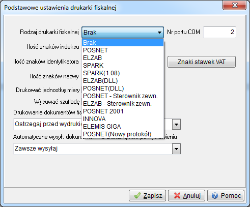 Separator wydruku definiowanego do pliku parametr ten umożliwia zdefiniowanie własnego znaku separatora dla zestawień definiowanych, przy opcji wydruku do pliku.