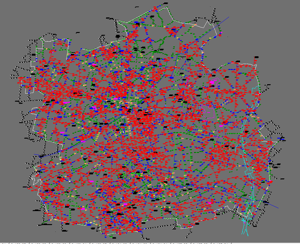 Projekt modernizacji sieci poziomej Projekt techniczny sporządzony na mapach topograficznych 1:10000 przeskalowanych do skali