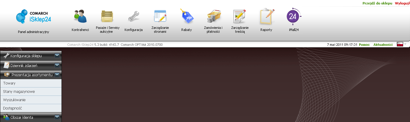 Str. 44 Moduł isklep24 v. 5.3 Powstały raport zawiera informacje o dacie synchronizacji, wielkości danych, dacie zakończenia synchronizacji, oraz informacje o ewentualnych błędach.