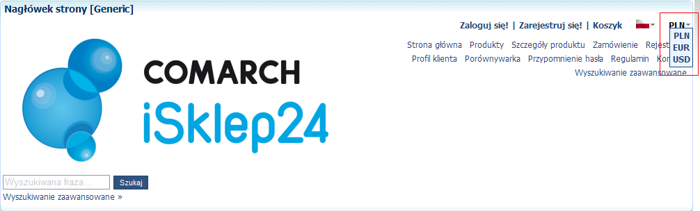 Str. 266 Moduł isklep24 v. 6.1 Rys. 385 Wielocechowość towaru, wymaganie wybrania cechy. Uwaga: W przypadku, gdy zostanie zakupiony cały asortyment danej cechy, zostaje ona usunięta z listy wyboru.