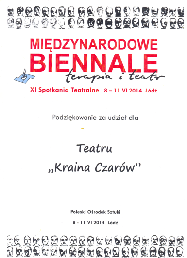 wydarzenia MARATON TEATRALNY O d 8 d o 1 1 cze rwca w Łod zi od b yło si ę M i ę d zyn arod owe B i e n n a l e XI S p otka n i a Te a tra l n e Te ra p i a i Te a tr.