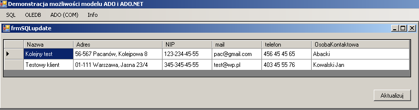 MsgBox("problem z wykonaiem procedury przechowywanej", _ MsgBoxStyle.Critical, txtkom) Finally ' zamykamy i zwalniamy obiekt Connection conn.