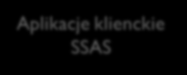 ARCHITEKTURA SELF-SERVICE BI Self Service BI Enterprise Excel Web Front End Aplikacje klienckie SSAS Klient Gemini