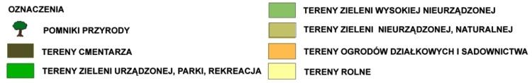 ŚRODOWISKO PRZYRODNICZE MIASTA PRUSZCZ GDAOSKI Tereny zielone w granicach administracyjnych Miasta ograniczają się do terenów zieleni miejskiej, obszarów pełniących szczątkowe role korytarzy