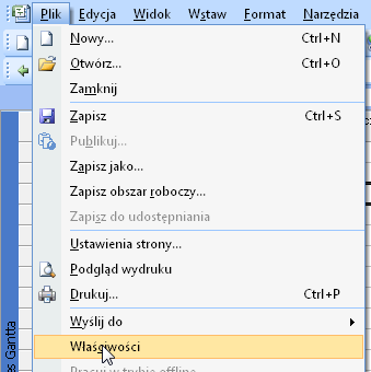 Po wybraniu odpowiedniej daty klikamy OK zamykając okno Informacje o projekcie. Zapiszemy nowy projekt pod nazwą Mój Projekt.