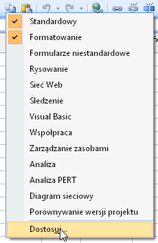 Włączenie pierwszej opcji wyświetli dwa najczęściej wykorzystywane paski narzędzi jeden pod drugim, co przy