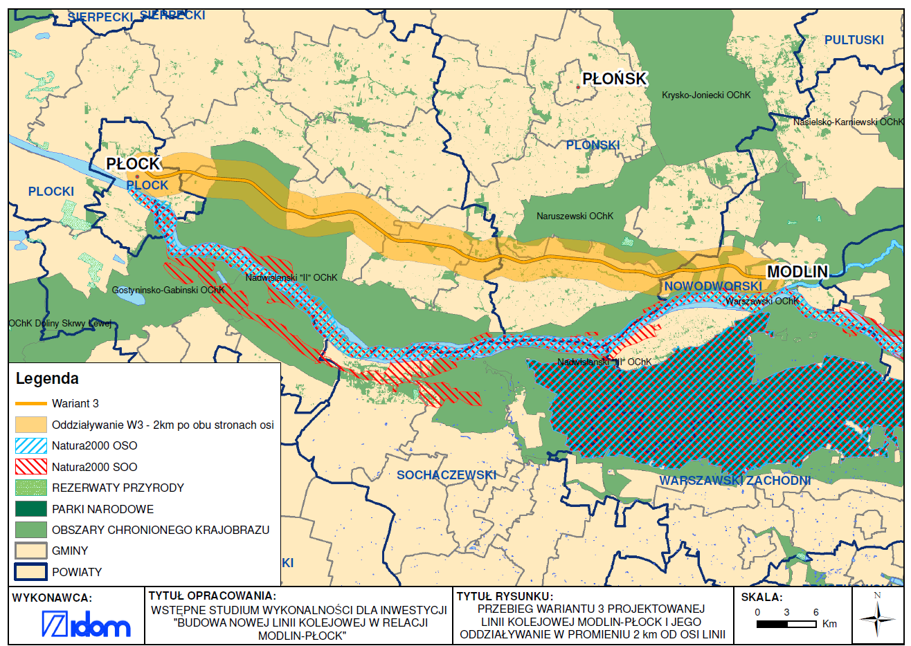 nowej linii kolejowej w relacji Modlin Płock 3.