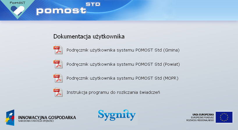 Instalacja systemu Jeżeli na komputerze nie została wcześniej zainstalowana JAVA JRE, to wykonujemy jej instalację w tym momencie, wybierając opcję Instalacj a środowiska JAVA (JRE).