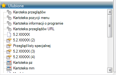 c. Okno ulubionych budowanie własnego menu z własnymi folderami. Drag-and-drop, prawy klawisz na danym programie dodaj do ulubionych.