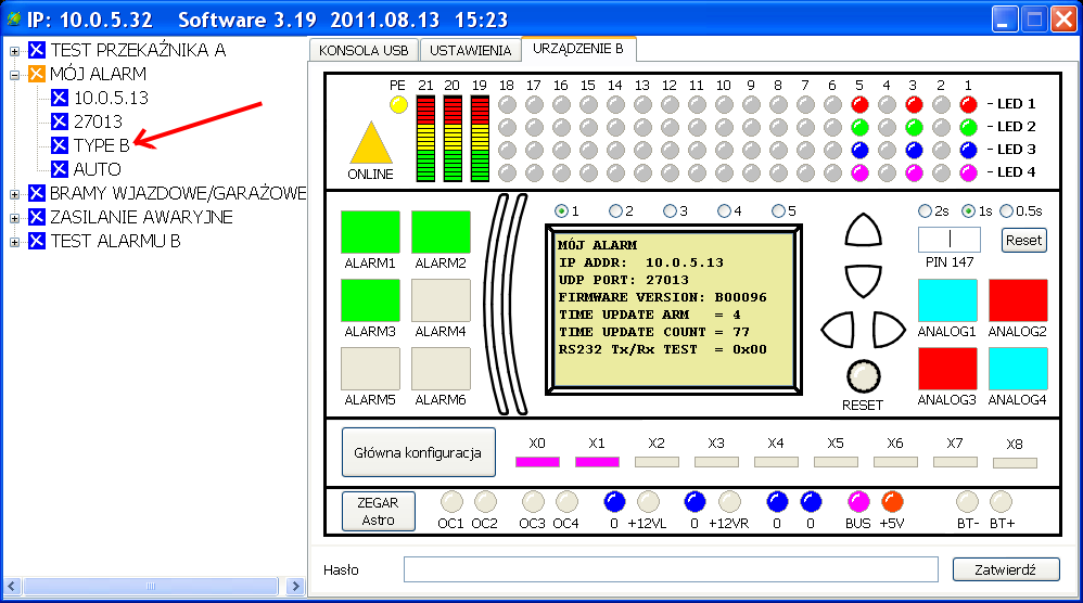 6.5. Oprogramowanie na PC Oprogramowanie zarządzające jest wspólne dla Programowalnego Alarmu PLC2011B0 oraz Przekaźnika Programowalnego PLC2011A0 i Multisterownika Programowalnego PLC2011C0.