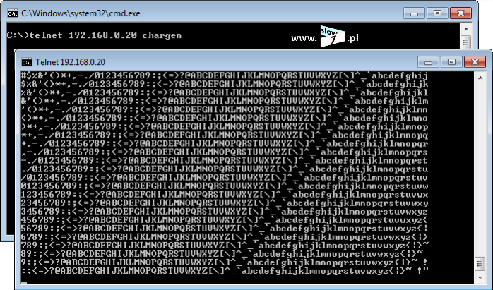Chargen jest funkcją generowania znaków. Po nawiązaniu polecenia router zaczyna generować dane, które są następnie wysyłane w kierunku klienta.