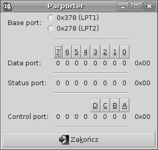 .. Zostałeś ostrzeżony miłego dnia ;-) 3. Urządzenie Wiemy już czego można się spodziewać po porcie równoległym. Teraz trzeba przygotować coś, czym będziemy sterować.