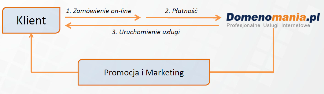 Główni klienci Spółki Głównymi odbiorcami usług Spółki są małe i średnie przedsiębiorstwa, które korzystają z usług rejestracji domeny internetowej oraz hostingu.