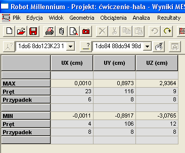 37 2.3 Wydruk wyników obliczeń statycznych Wyniki obliczeń możemy wydrukować L.m- plik- kompozycja wydruku. Wyświetla się okno dialogowe jak na rysunku poniżej. l.