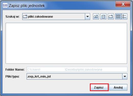 w polu wyboru Szukaj w należy wskazać miejsce, w którym znajduje się plik do rozkodowania z rozszerzeniem.