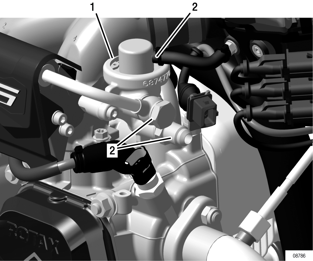 Rysunek Regulator ciśnienia paliwa Część Funkcja 1 Regulator ciśnienia paliwa 2 Podłączenia Rys. 18 11.