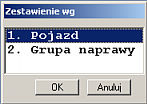 Szczegółowy Wydruk przedstawia naprawy pojazdów w wybranym okresie według grupy napraw w zestawieniu szczegółowym.