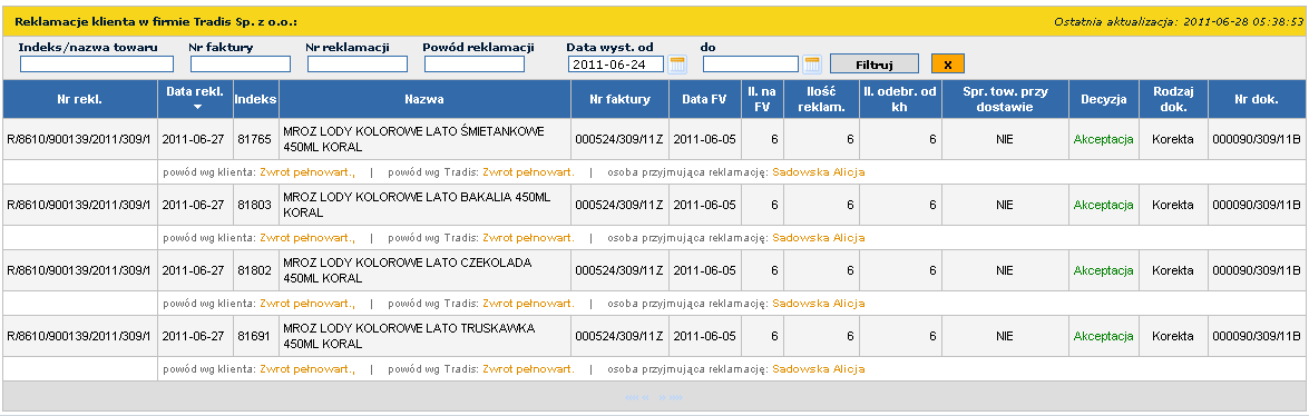 1.2.3.12.2 Sprawdzanie stanu reklamacji Po 