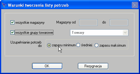 138 5.3.7 LiderSIM Lista potrzeb Opcja <Lista potrzeb> w menu Zakupy podmenu Zamówienia służy do wywołania formularza,którego zadaniem jest obsługa list aktualnych potrzeb magazynowych.