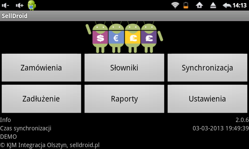 3. Opcje programu SELLDROID 2.X.