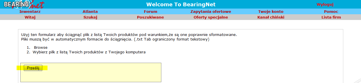 Po otwarciu pliku możesz dodawać, kasować lub zmieniać dowolne linie informacji w swoim spisie katalogowym.