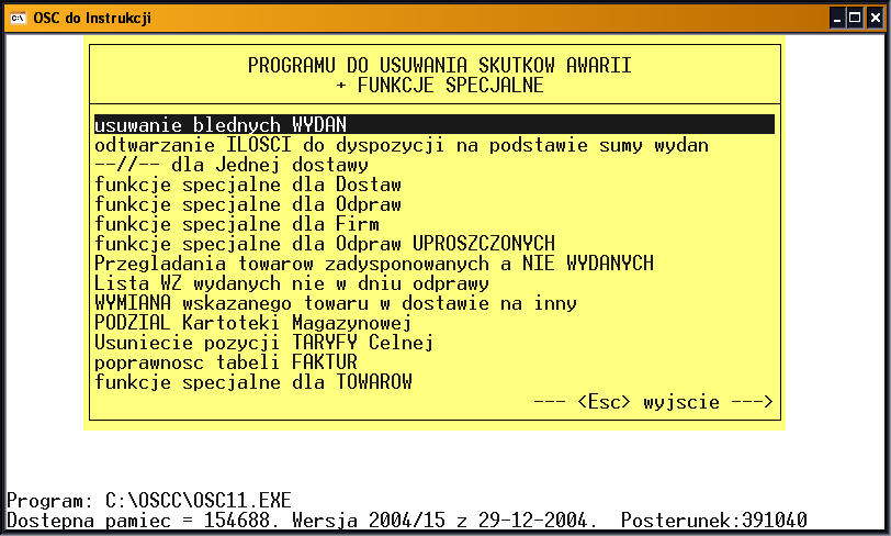 36 12 Instrukcja obsługi programu OSC Funkcje