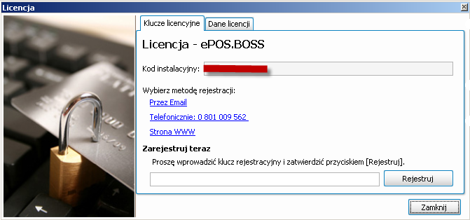 Licencja Oprogramowanie epos oraz Boss posiadają oddzielne licencjonowanie tzn. że dla każdego z tych programów jest generowany inny klucz licencyjny.