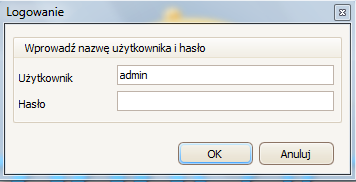 Część pierwsza zarządzanie lokalem aplikacja epos.boss Pierwsze logowanie do programu 13 Po instalacje w systemie tworzy jest domyślny użytkownik o nazwie admin.