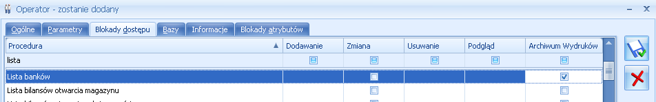 Również na formularzach większości dokumentów w programie znajduje się tabela Biblioteka dokumentów.