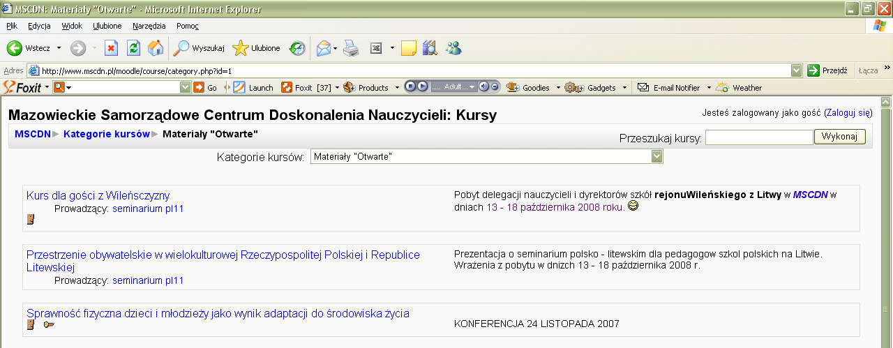 Zeszyt ABC.IT nr 2/2008(10) w szkole oraz nawiązanie kontaktu z native speakerami. Ułatwiłoby także przekazywanie wiedzy, doświadczeń i opinii, oraz przepływ informacji między uczniami a szkołą.