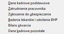 określeniem parametrów tj. kwoty, procentu itp. Jeżeli pracownik w danym okresie taki element już posiada, to operacja dodawania zostanie automatycznie anulowana.