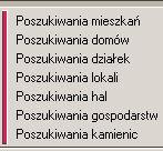 II.4. Wyszukiwanie zaawansowane ofert Aby wejść do Wyszukiwarki ofert należy z menu Nieruchomości