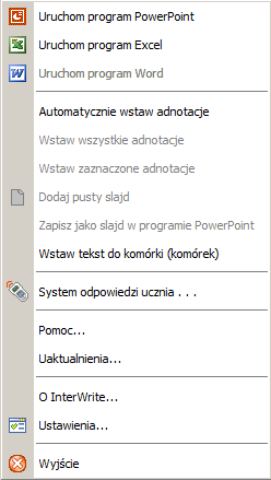 Praca w Trybie Office z programem PowerPoint 1. Aby użyć Trybu Office z programem PowerPoint kliknij na jego ikonę na pasku narzędziowym. 2.