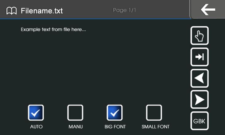 E-book E-book can display text files on the screen. Press E-book in Extras menu to launch the software.